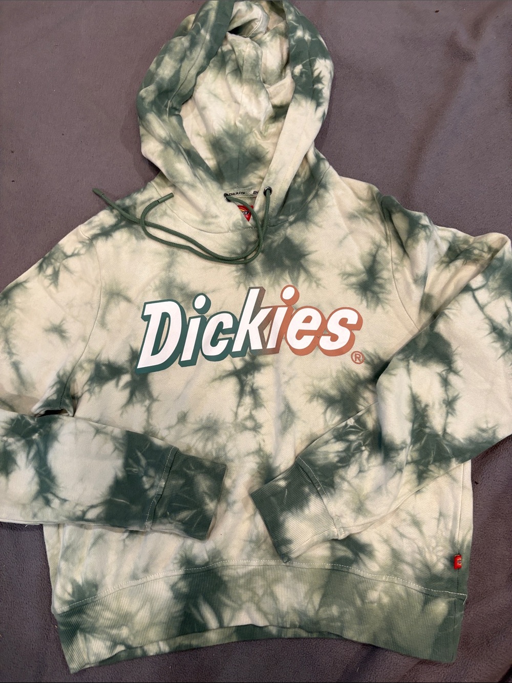 Dickies Kids Green Tie-Dye Hooded Sweatshirt